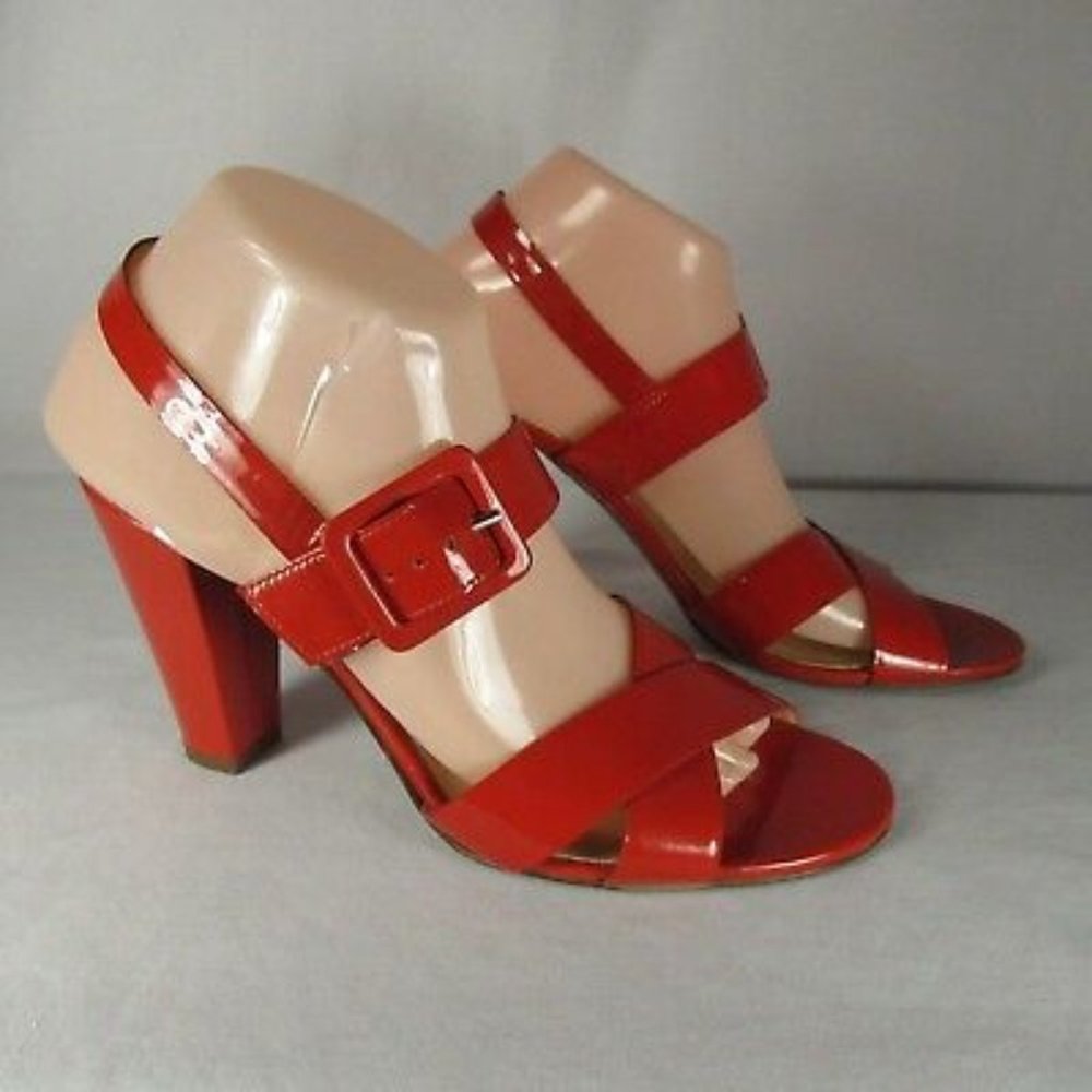 J CREW SYDNEY patent sandals size 5